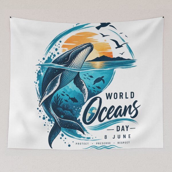 Item preview, World Oceans Day Whale designed and sold by timiparkerart.