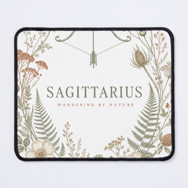 Item preview, Sagittarius Zodiac Sign Cottagecore Botanical Flower Wreath designed and sold by BoosterShop.