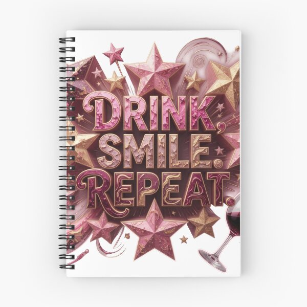 Item preview, Beautiful DRINK SMILE REPEAT Print designed and sold by dazzlemakers.