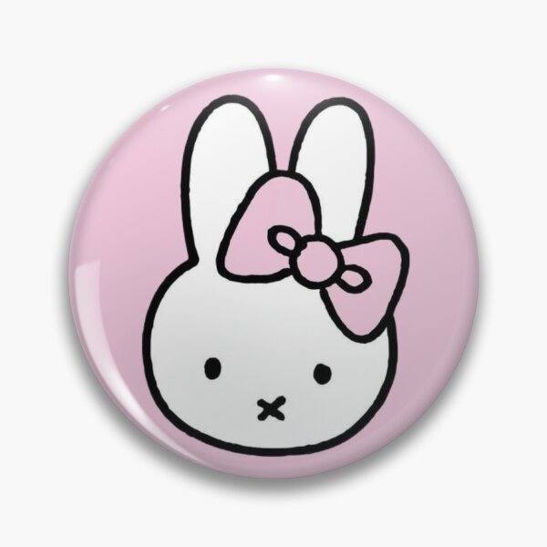 Item preview, Cute White Bunny with Pink Bow Miffy! designed and sold by Cozy Moss Studio.