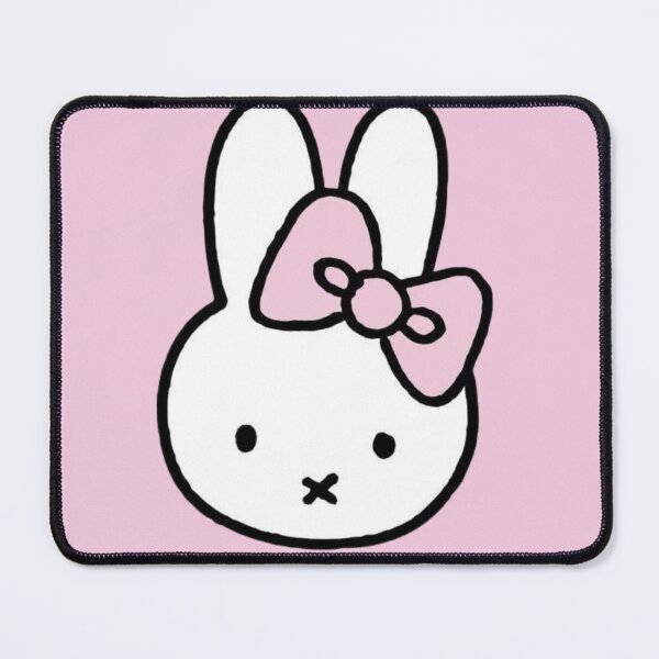 Item preview, Cute White Bunny with Pink Bow Miffy! designed and sold by Cozy Moss Studio.