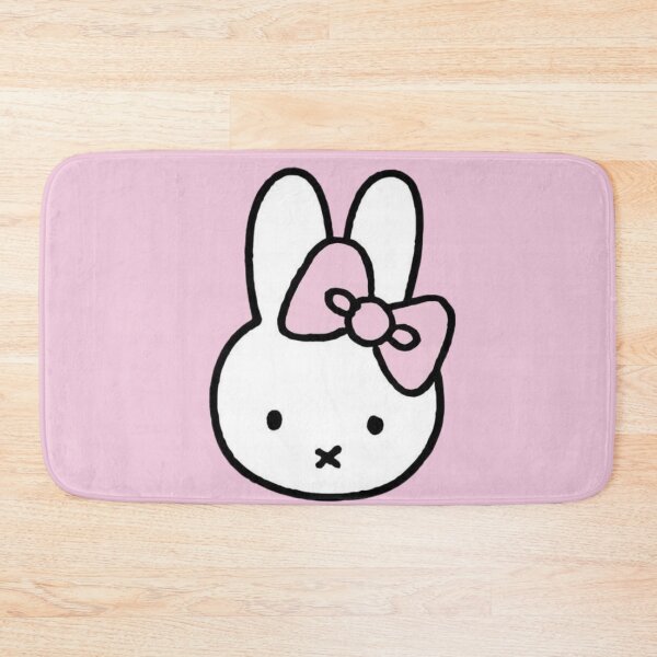 Item preview, Cute White Bunny with Pink Bow Miffy! designed and sold by Cozy Moss Studio.