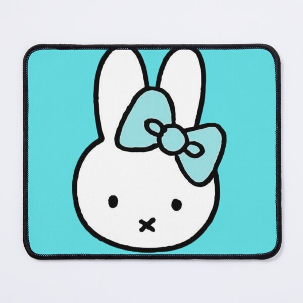 Item preview, Cute White Bunny with Blue Bow Miffy! designed and sold by Cozy Moss Studio.