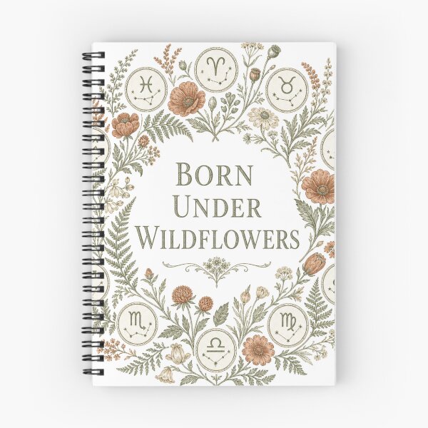 Item preview, Born Under Wildflowers Zodiac Sign Rad Cottagecore Botanical designed and sold by BoosterShop.
