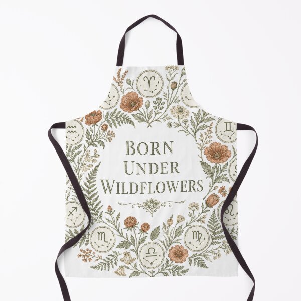 Item preview, Born Under Wildflowers Zodiac Sign Rad Cottagecore Botanical designed and sold by BoosterShop.
