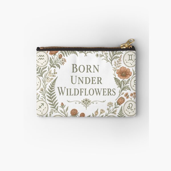 Item preview, Born Under Wildflowers Zodiac Sign Rad Cottagecore Botanical designed and sold by BoosterShop.