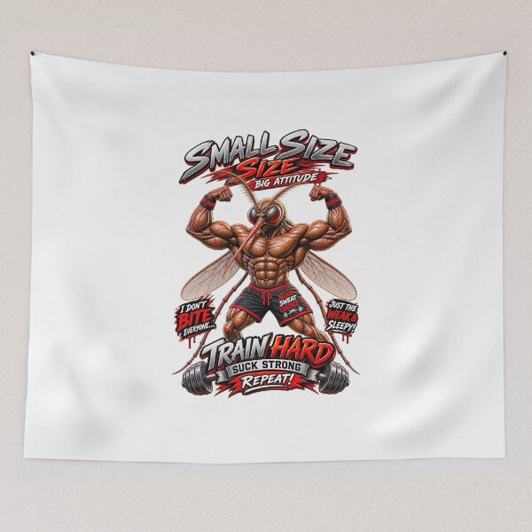 Item preview, Bodybuilder Mosquito – Blood, Sweat & Gainz | Funny Fitness Insect designed and sold by ujjawal.