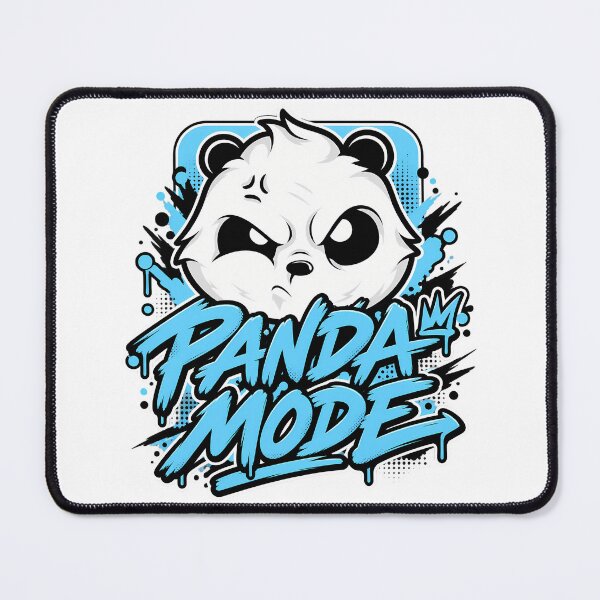 Item preview, Grumpy Angry Panda Mode Graffiti Blue Splash Streetwear Graphic designed and sold by DesignArtist.ia.