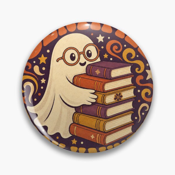 Artikelvorschau, Certified Book Haunter Retro Geist Emblem fuer Leseratten entworfen und verkauft von BoosterShop.