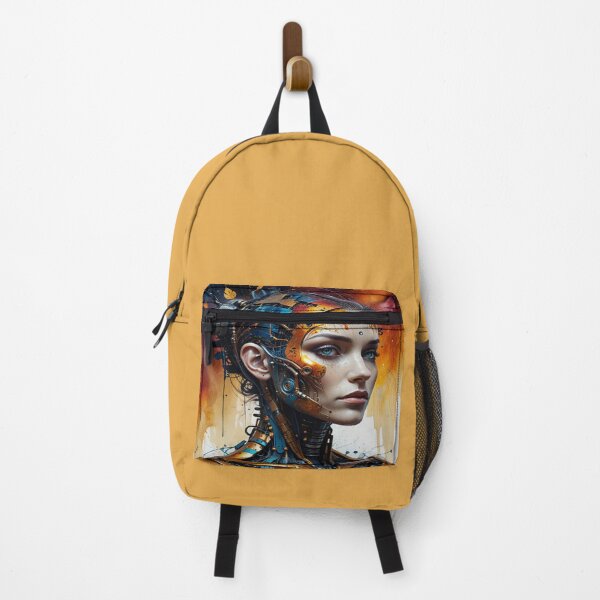 Item preview, Surreal Cyborg Portrait in Painterly Energy Fusion designed and sold by FotoworldEdel.