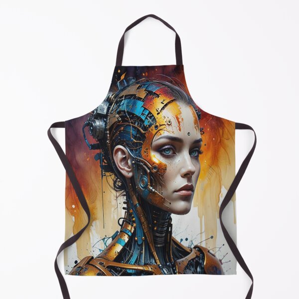Artikelvorschau, Surreal Cyborg Portrait in Painterly Energy Fusion entworfen und verkauft von FotoworldEdel.