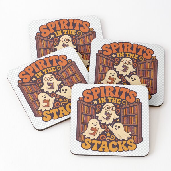 Artikelvorschau, Spirits in the Stacks Retro Geister in der Bibliothek entworfen und verkauft von BoosterShop.