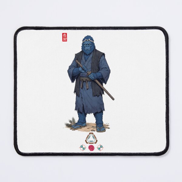 Item preview, Sensei Blue Bigfoot with Bokken designed and sold by Whimsy Trail Co.