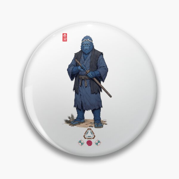 Item preview, Sensei Blue Bigfoot with Bokken designed and sold by Whimsy Trail Co.