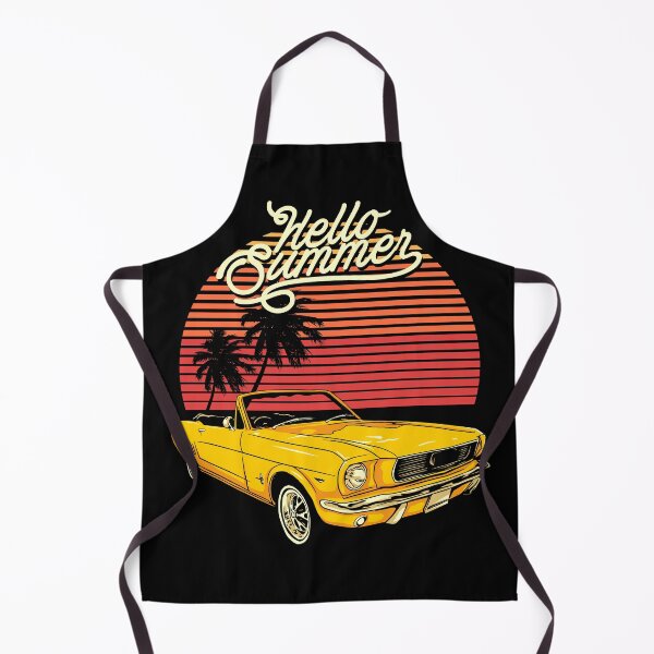 Item preview, Hello Summer Yellow Classic Convertible Car Sunset designed and sold by heedooppod.