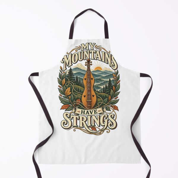 Item preview, Mountain Dulcimer Gift – My Mountains Have Strings Folk Art designed and sold by UrbanCanvvas.