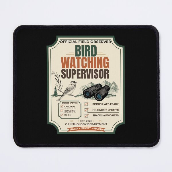 Item preview, Official Bird Watching Supervisor Funny Design designed and sold by Uvclick.