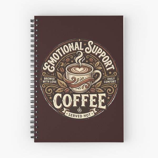 Item preview, Emotional Support Coffee Vintage Retro Coffee Lover Design designed and sold by LOVEARTDESIGN.