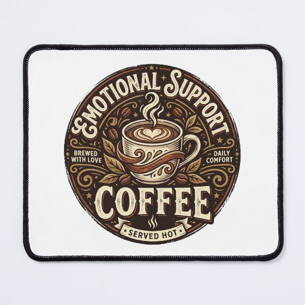 Item preview, Emotional Support Coffee Vintage Retro Coffee Lover Design designed and sold by LOVEARTDESIGN.
