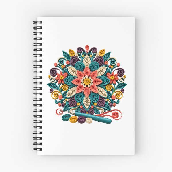 Item preview, Paper Quilling Artist Gift – Colorful Rolled Paper Floral Art designed and sold by UrbanCanvvas.