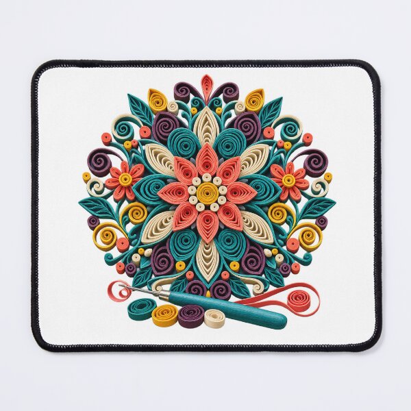 Item preview, Paper Quilling Artist Gift – Colorful Rolled Paper Floral Art designed and sold by UrbanCanvvas.