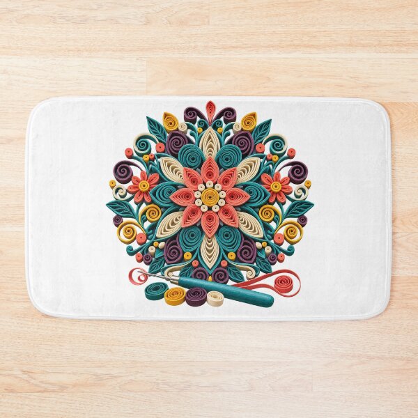 Item preview, Paper Quilling Artist Gift – Colorful Rolled Paper Floral Art designed and sold by UrbanCanvvas.