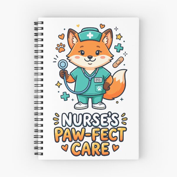 Item preview, Cute Fox Nurse Paw-fect Care Hospital Medical Graphic designed and sold by DiNata.