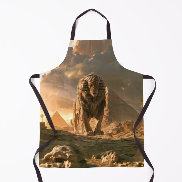 Item preview, A majestic Sphynx in a desert with pyramids, Fantasy & Mythological Creatures designed and sold by CDC40.
