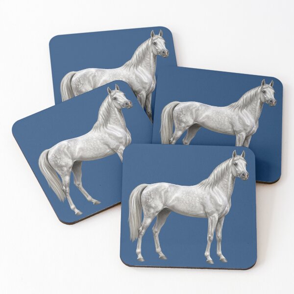Item preview, A grey Arabian horse of the Abbayan lineage designed and sold by Cheval-de-coeur.