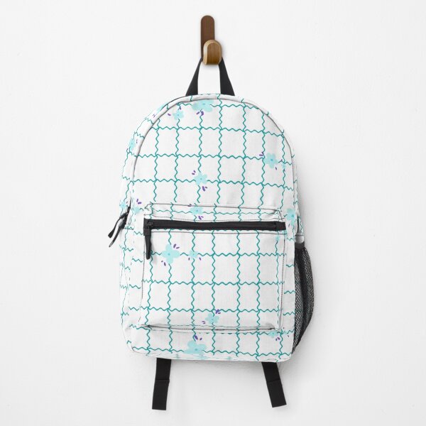 Item preview, Squares of waves and flowers -Light blue- designed and sold by Houst-cn.