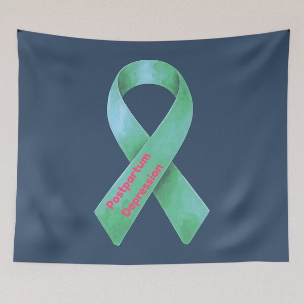 Item preview, Postpartum Depression, PPD, Postpartum Depression Disorder Awareness Ribbon designed and sold by MoMidoStore.
