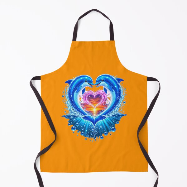 Item preview, Romantic Dolphins Heart Ocean Sunset designed and sold by MagicCrystal.