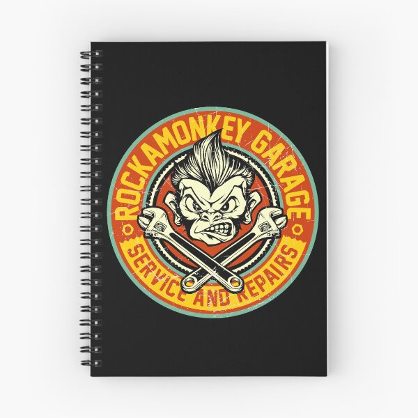 Item preview, Vintage Rock Monkey Garage Mechanic Crossed Wrenches designed and sold by heedooppod.
