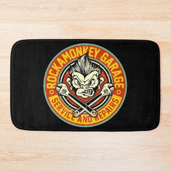 Item preview, Vintage Rock Monkey Garage Mechanic Crossed Wrenches designed and sold by heedooppod.