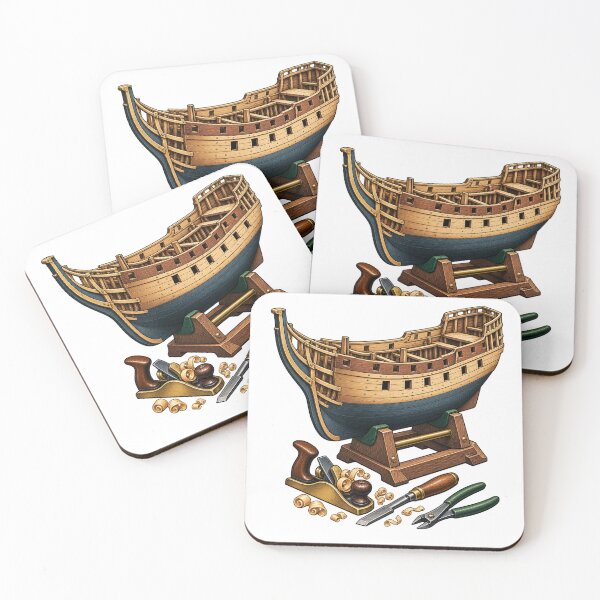 Item preview, Model Ship Builder Gift – Wooden Ship Workshop Hobby Art designed and sold by UrbanCanvvas.