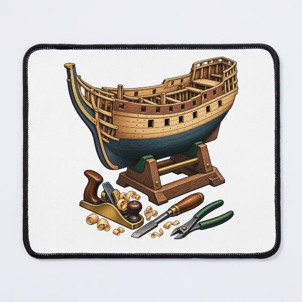 Item preview, Model Ship Builder Gift – Wooden Ship Workshop Hobby Art designed and sold by UrbanCanvvas.