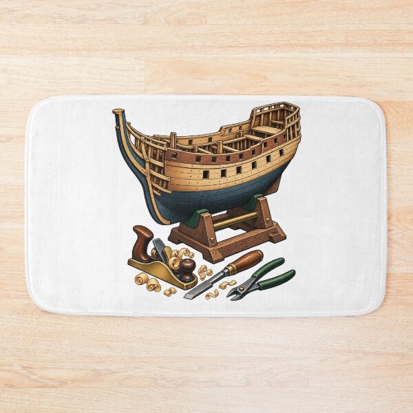 Item preview, Model Ship Builder Gift – Wooden Ship Workshop Hobby Art designed and sold by UrbanCanvvas.