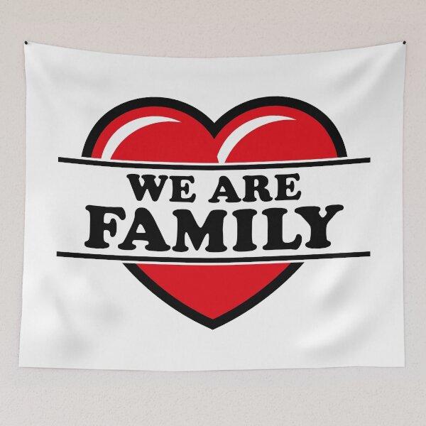 Item preview, We Are Family (Heart / Love / Birth / Parents / Black 2C) designed and sold by MrFaulbaum.