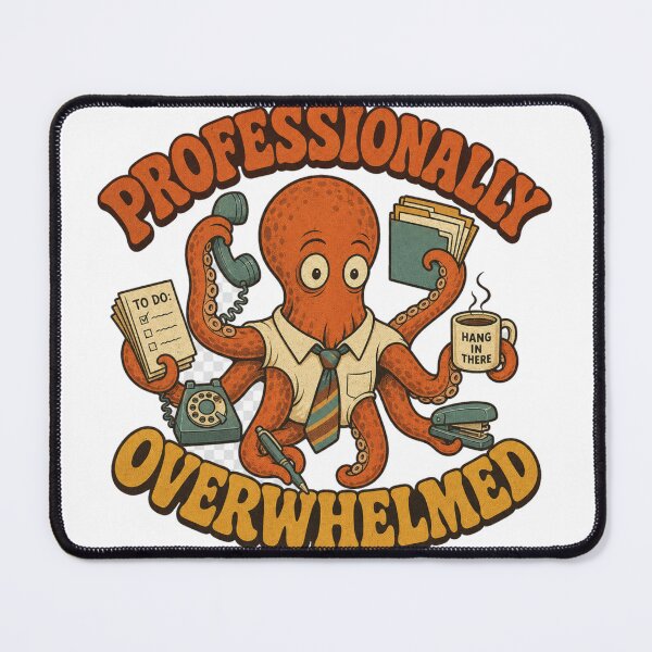 Item preview, Professionally Overwhelmed Retro Office Humor designed and sold by BoosterShop.
