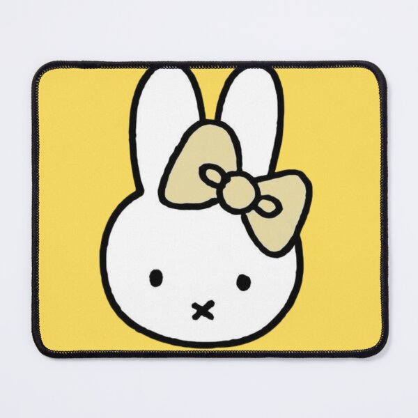 Item preview, Cute White Bunny with Pastel Yellow Bow Miffy! designed and sold by Cozy Moss Studio.