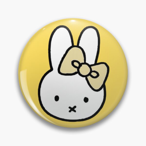 Item preview, Cute White Bunny with Pastel Yellow Bow Miffy! designed and sold by Cozy Moss Studio.