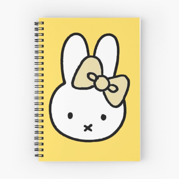 Item preview, Cute White Bunny with Pastel Yellow Bow Miffy! designed and sold by Cozy Moss Studio.