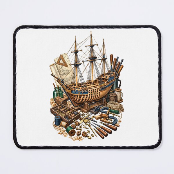 Item preview, Ship Modeling Hobby Art – Decorative Model Shipyard Workshop designed and sold by UrbanCanvvas.