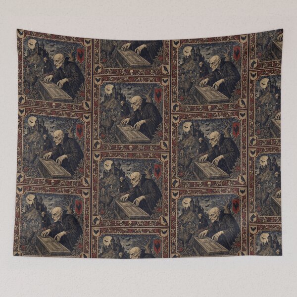 Item preview, Nosferatu the Vampire tapestry art medieval style designed and sold by Vintage Designs +.