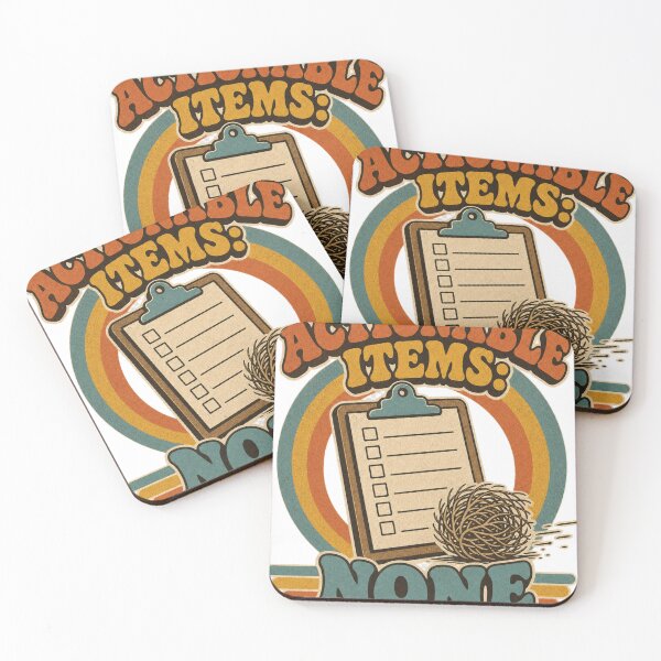 Item preview, Actionable Items None Retro Office Humor designed and sold by BoosterShop.