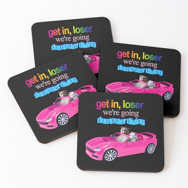 Item preview, Get In Loser We'Re Going Dumpster Diving Raccoon Possum Word Art 199 designed and sold by nguyetngatron.