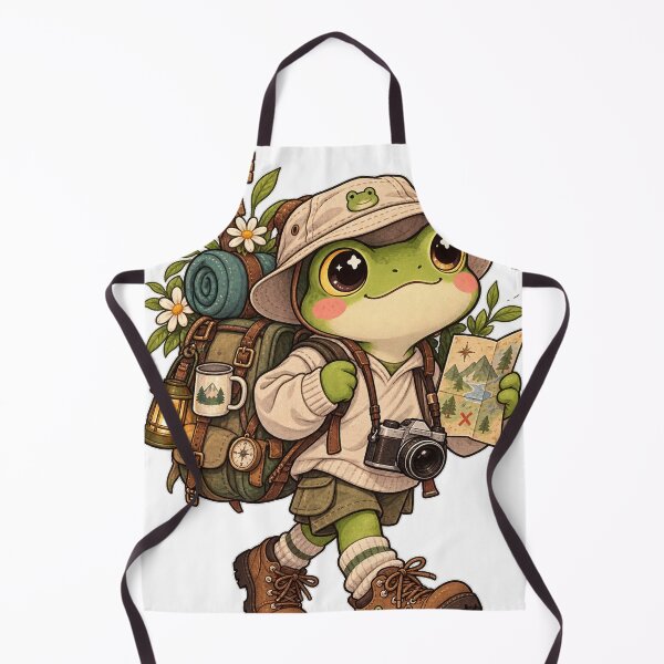 Item preview, Cute Frog Adventure Traveler – Cozy Outdoor Explorer designed and sold by LmonioressXxx.