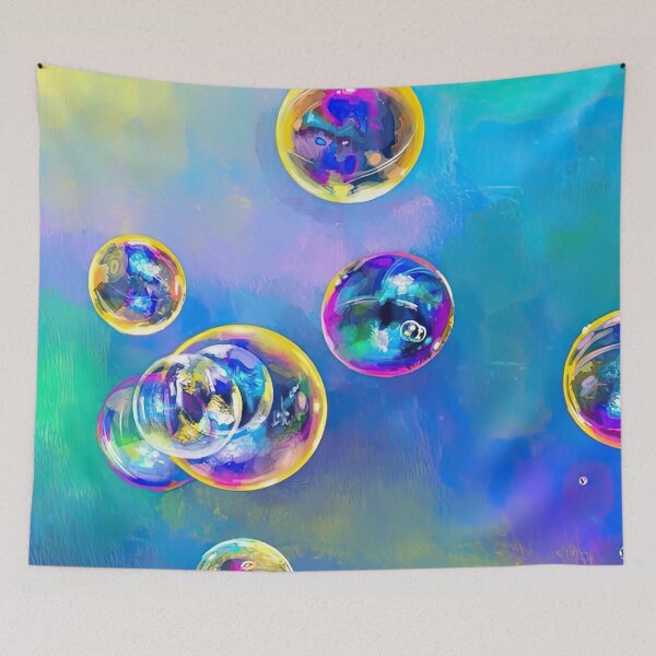 Item preview, Iridescent rainbow soap bubbles designed and sold by VictoriaGeorgie.