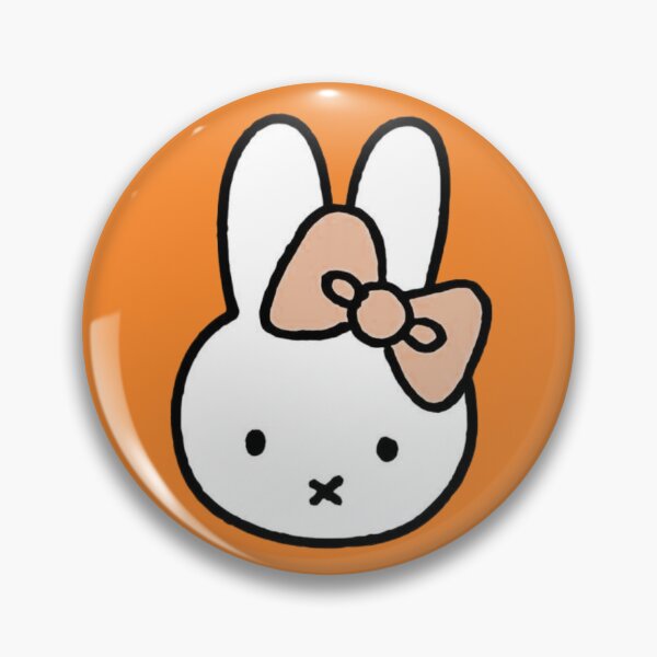 Item preview, Cute White Bunny with Soft Orange Bow Miffy! designed and sold by Cozy Moss Studio.