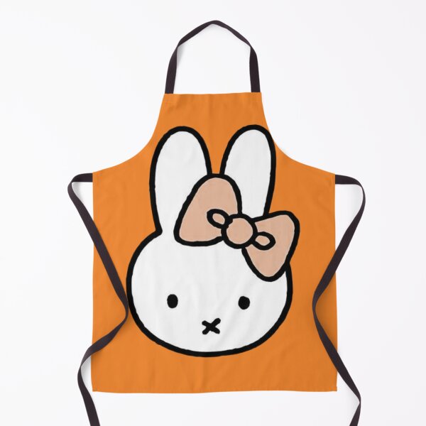 Item preview, Cute White Bunny with Soft Orange Bow Miffy! designed and sold by Cozy Moss Studio.